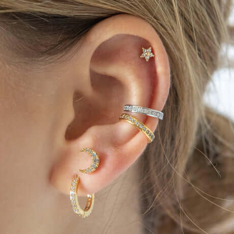 nap earrings gold