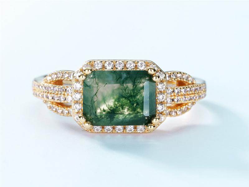 Moss Agate Wedding Ring: A Testament to Timeless Love