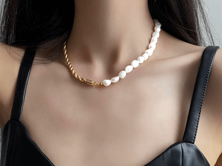 The Half Pearl Half Chain Necklace: A Quirky Odyssey of Elegance