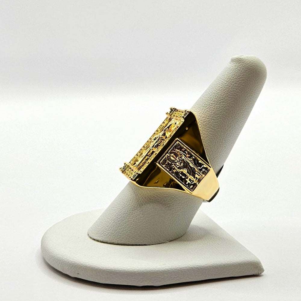 24K Saint Jude Thaddeus Gold Plate Ring for Men