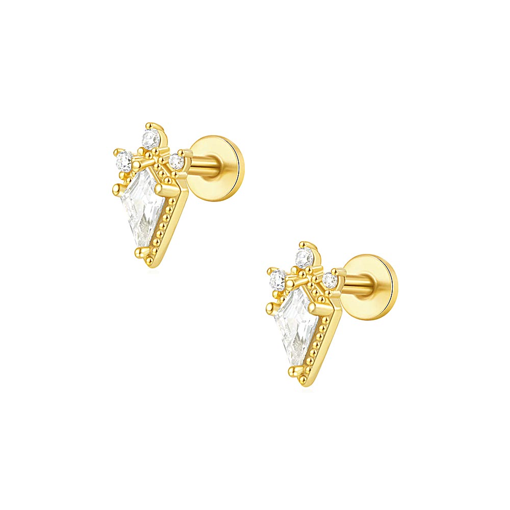 9ct Gold Ladies Creole Earrings - 38mm*28mm | eBay