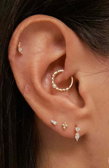 Cubic Zirconia Diamond Silver Flat Back Earring