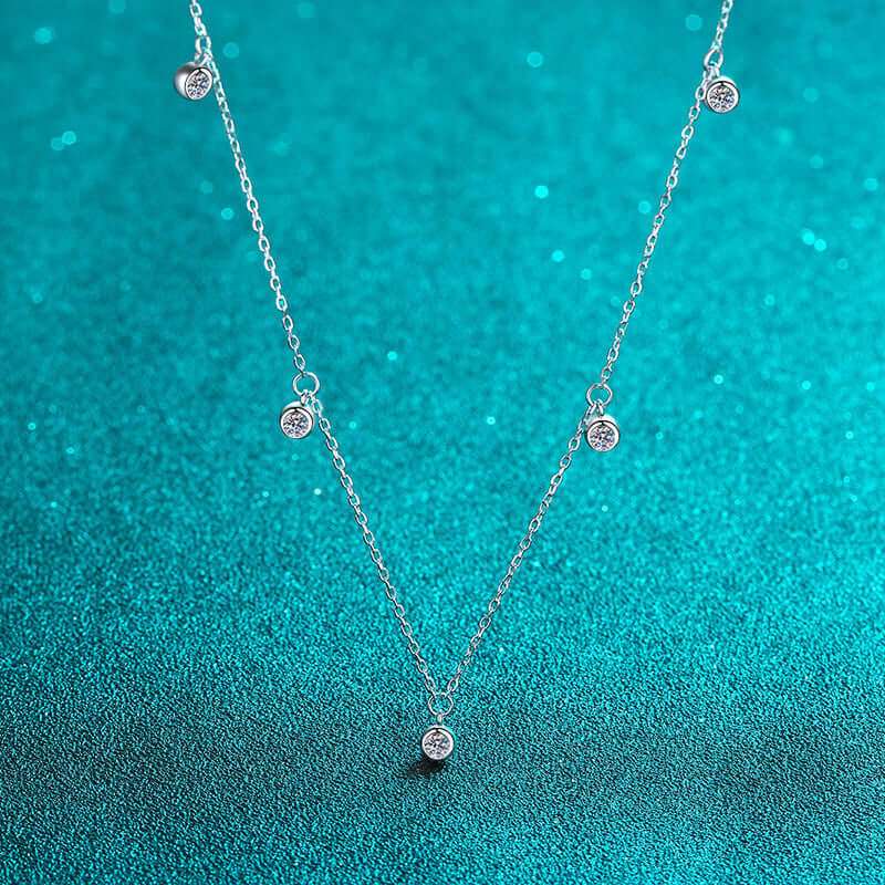 925 Sterling Silver Full Star Moissanite Necklace