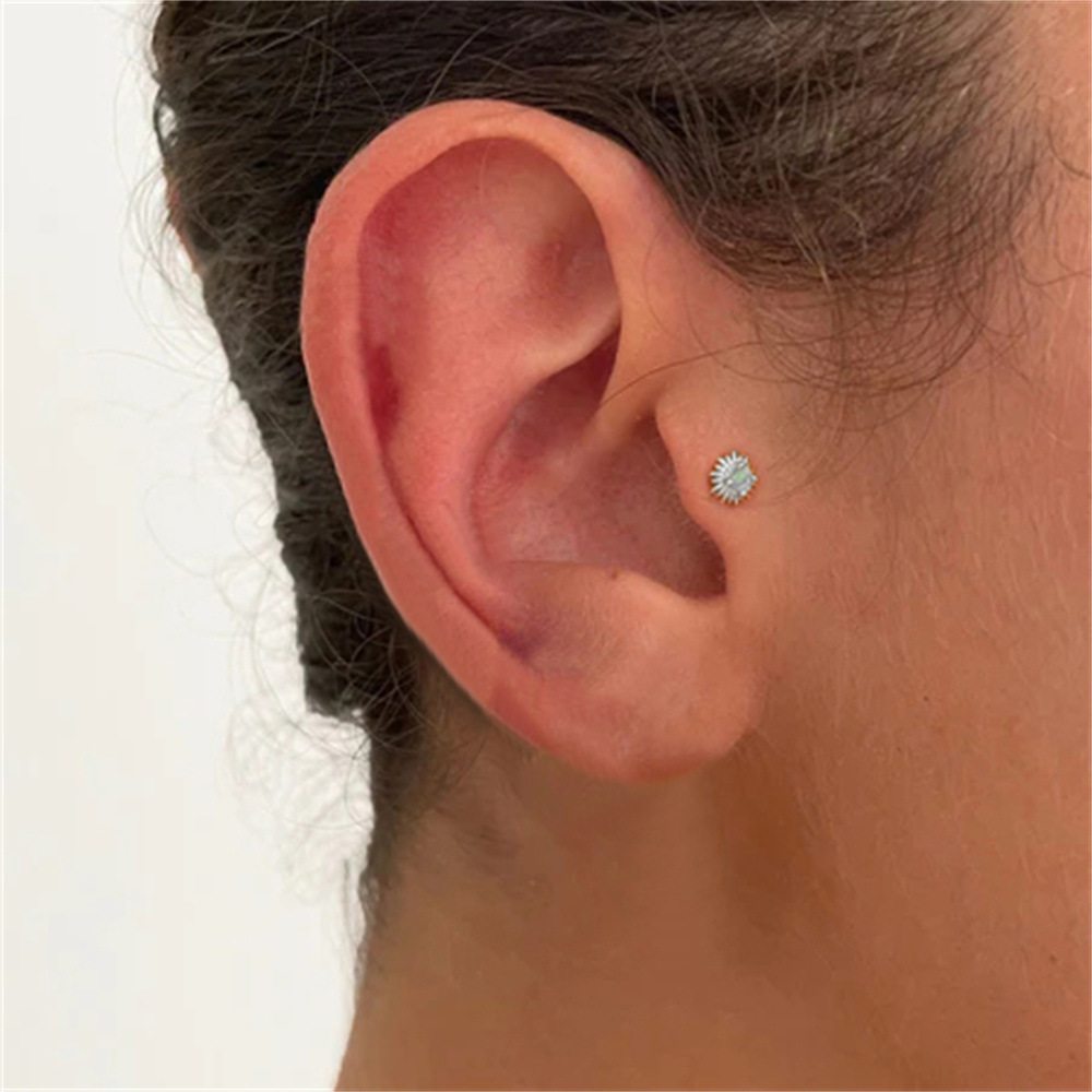 Little Sun Opal Flat Back Earrings