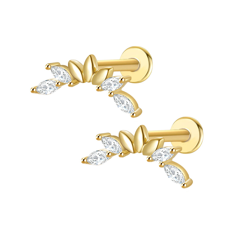 Earrings & Studs | (Pack of 2 pairs)Daily wear diamond studs | Freeup