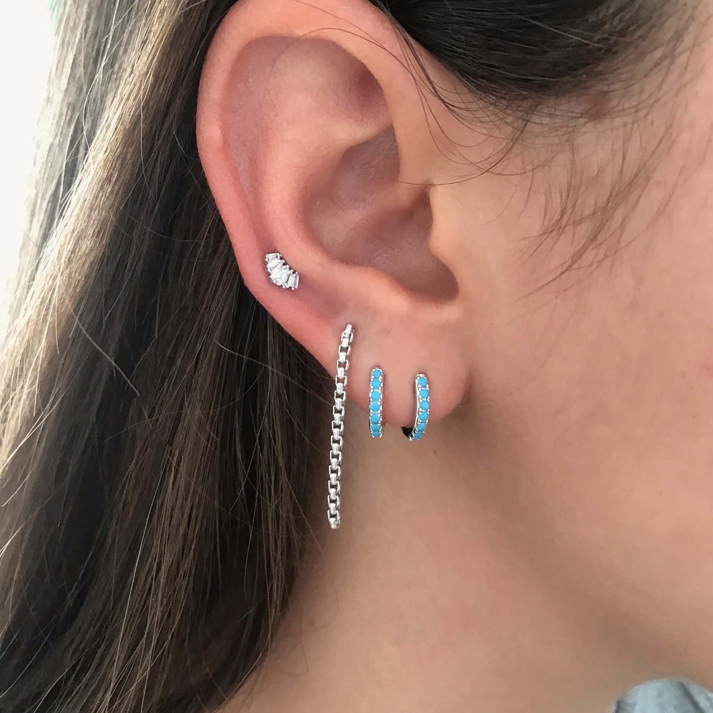Luxuary Crown Jewel Helix Flat Back Cartilage Earrings