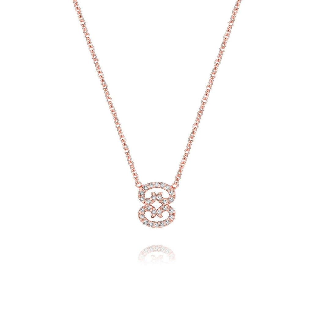 Actinian Pendant Cubic Zirconia Diamond 18ct Rose Gold Plated Vermeil on Sterling Silver of Trendolla - Trendolla Jewelry
