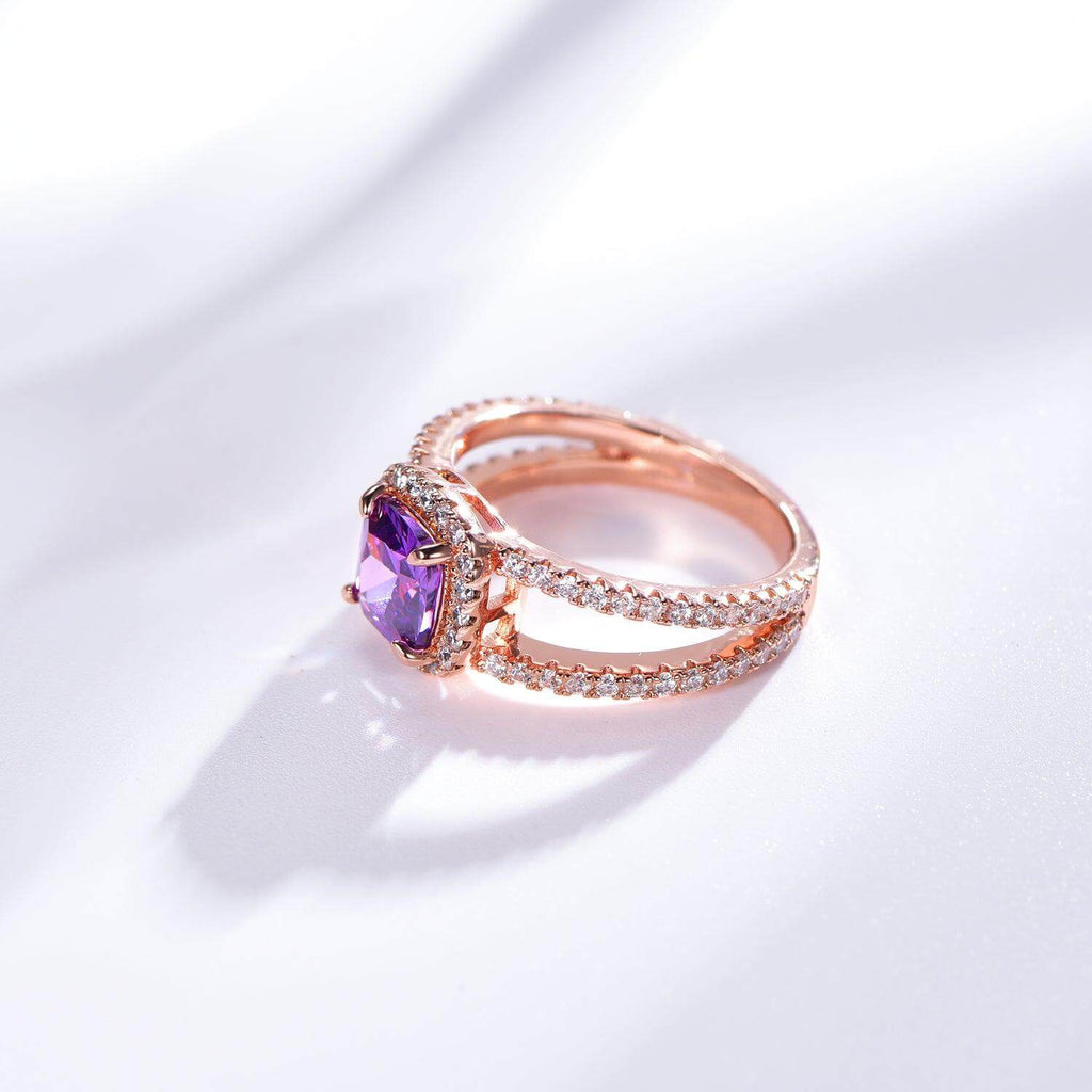 Amethyst Engagement Ring - Trendolla Jewelry