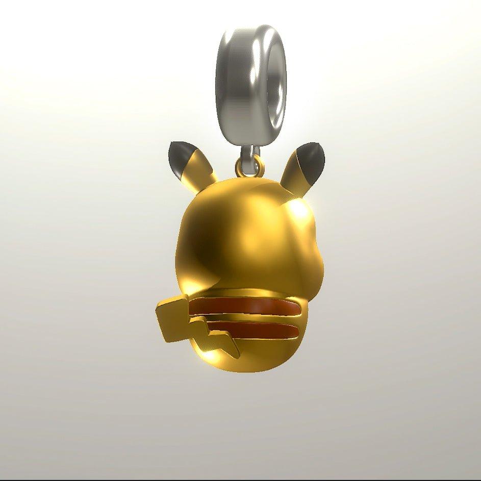 Angry Pikachu Pokemon Pandora Fit Charm, 925 Sterling Silver - Trendolla Jewelry