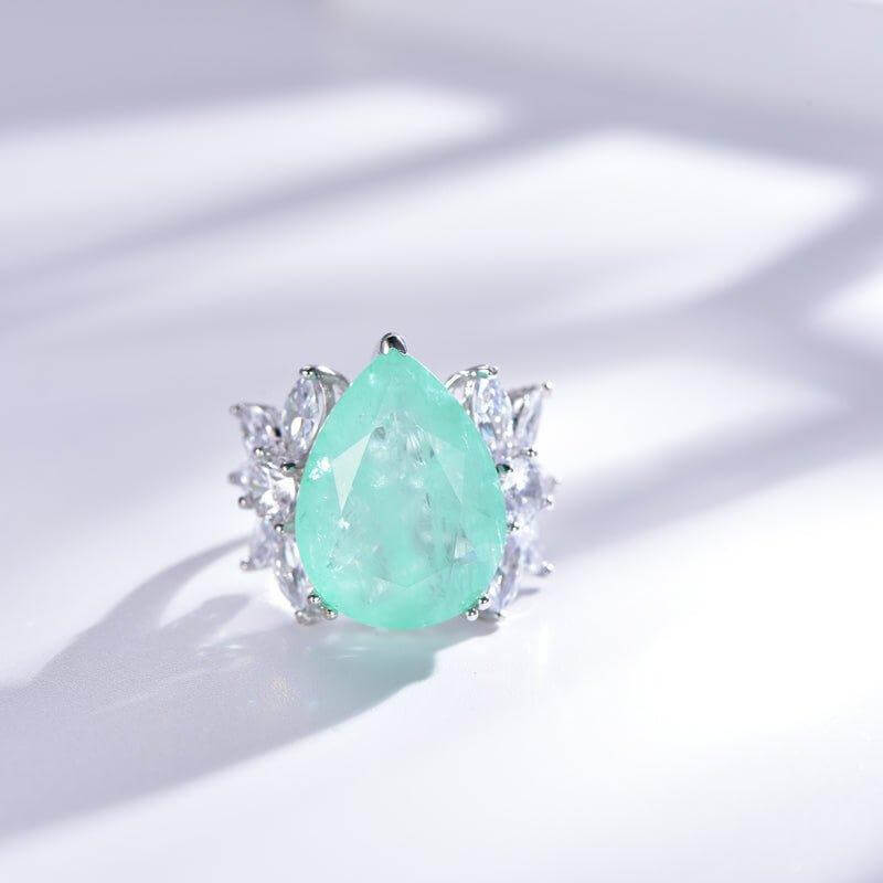 Aquamarine Blue Sapphire Engagement Ring - Trendolla Jewelry