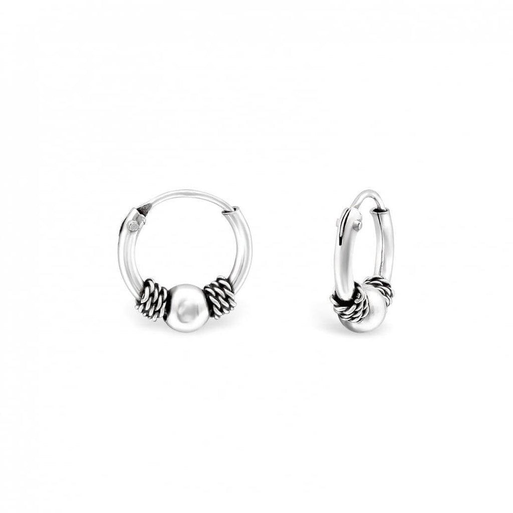 Bali Ball Hoop Earrings - Trendolla Jewelry
