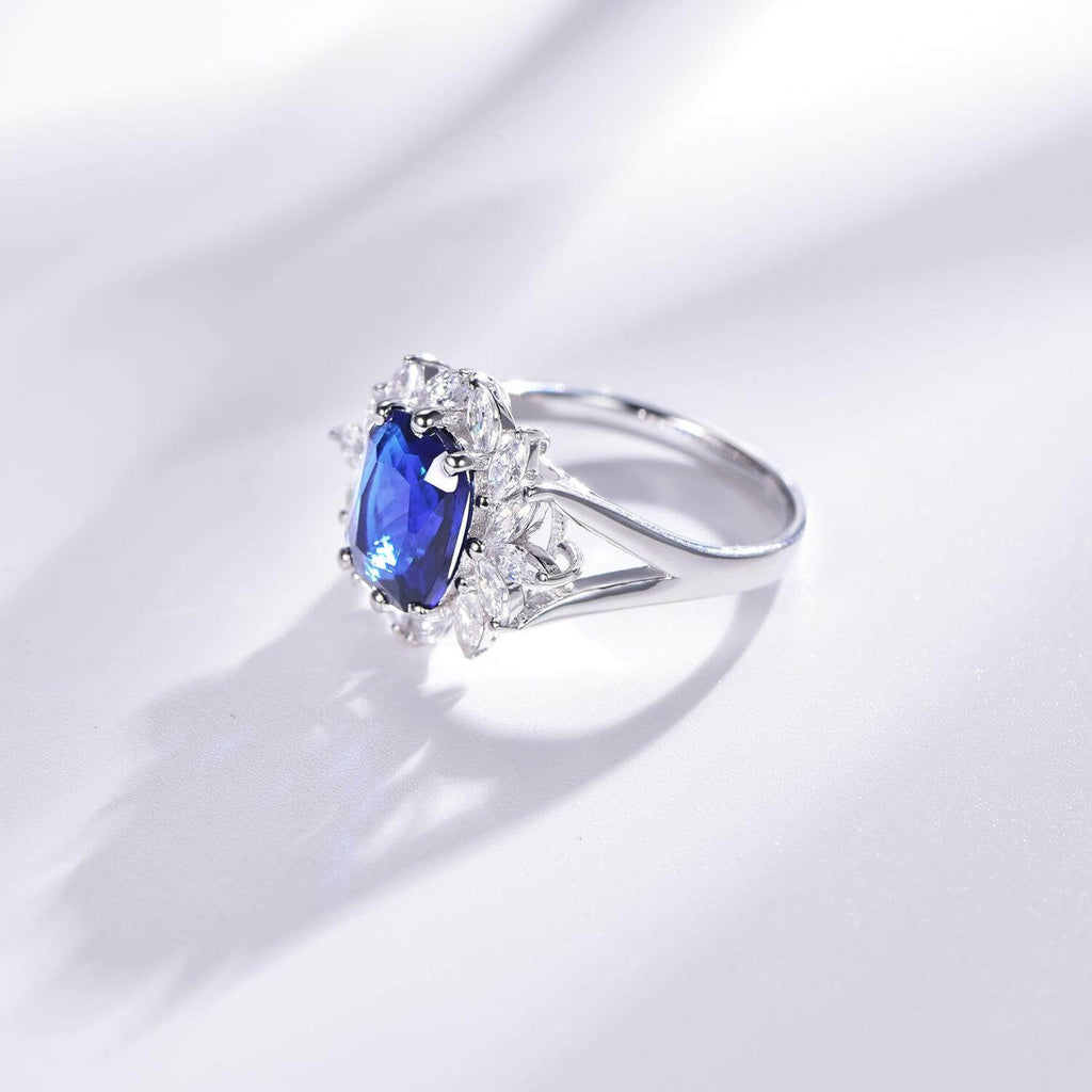 Blue Sapphire Engagement Ring - Trendolla Jewelry