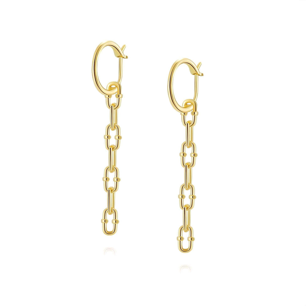 Chain Hoop Earrings - Trendolla Jewelry