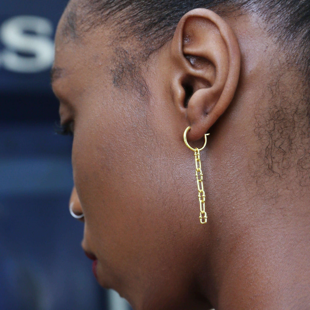 Chain Hoop Earrings - Trendolla Jewelry