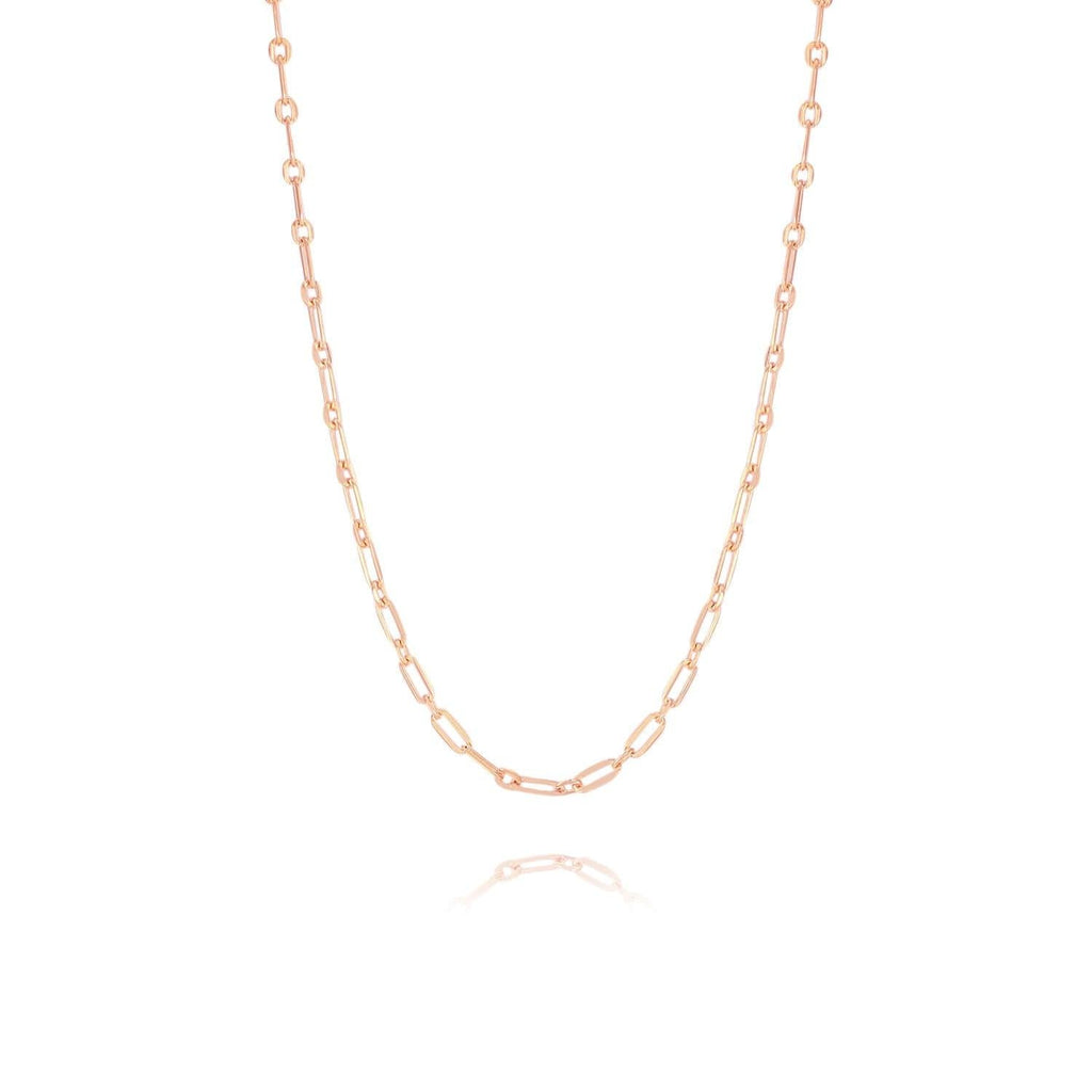Chain Necklace 18ct Rose Gold Plated Vermeil on Sterling Silver of Trendolla - Trendolla Jewelry