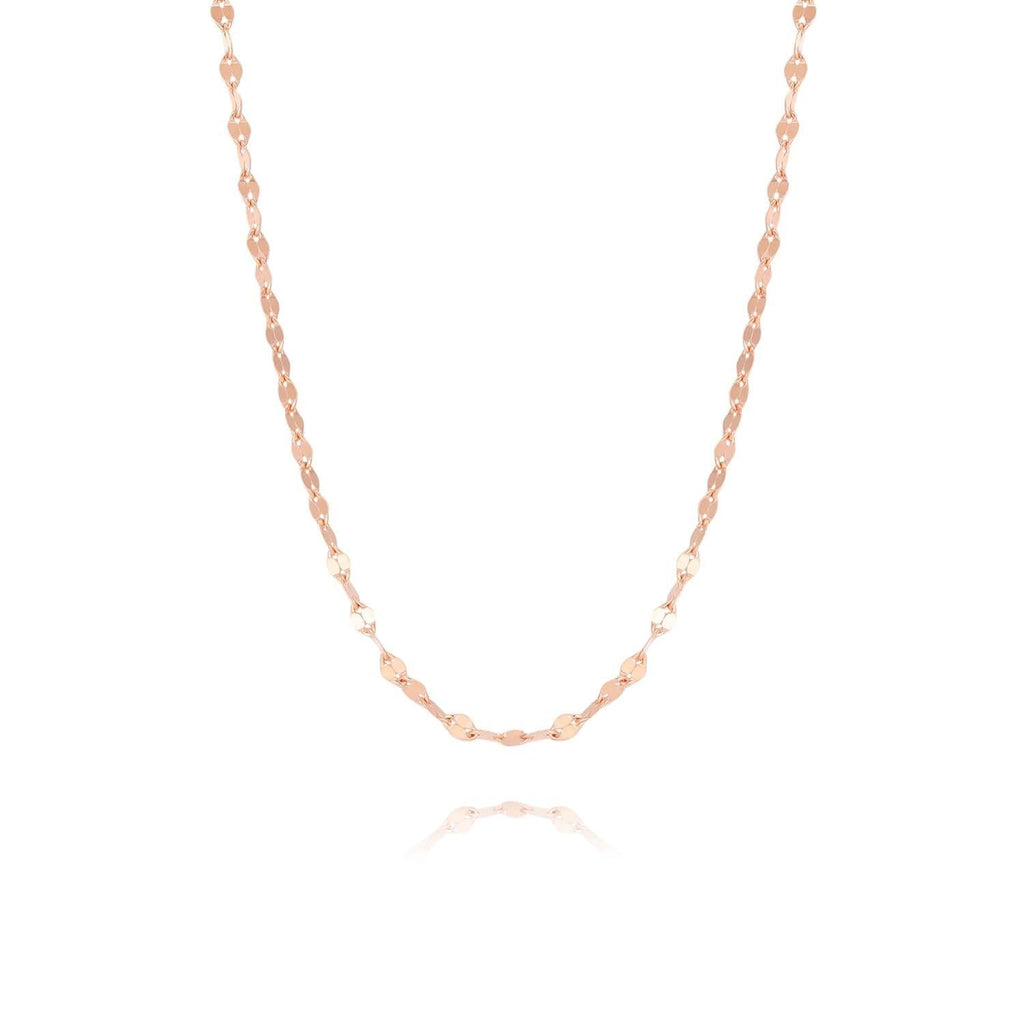 Chain Necklace 18ct Rose Gold Plated Vermeil on Sterling Silver of Trendolla - Trendolla Jewelry