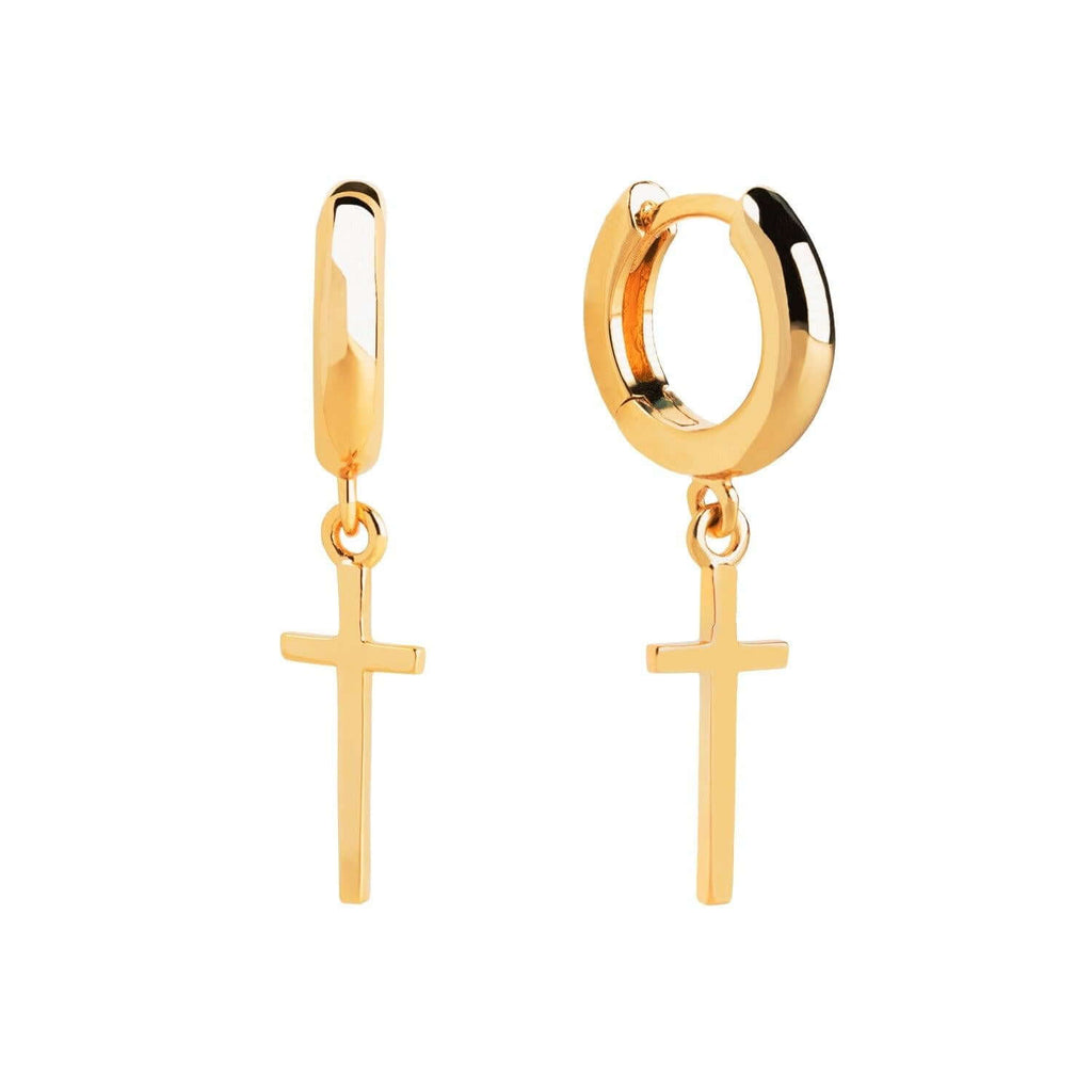 Cross Dangle Hoop Earrings - Trendolla Jewelry