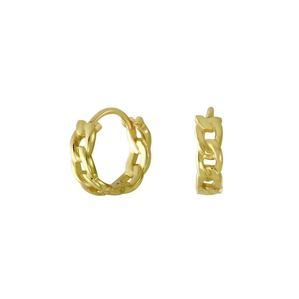 Cuban Chain Hoop Earrings - Trendolla Jewelry