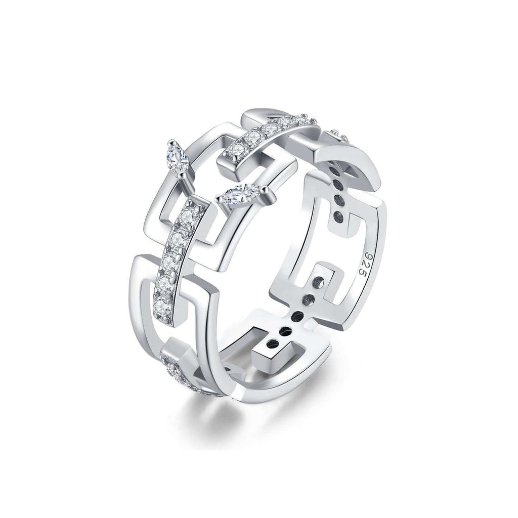 Cubic Zirconia Diamond Promise Statement Ring Jasmine Breeze Collection Designed by Alexandra Baltazar - Trendolla Jewelry