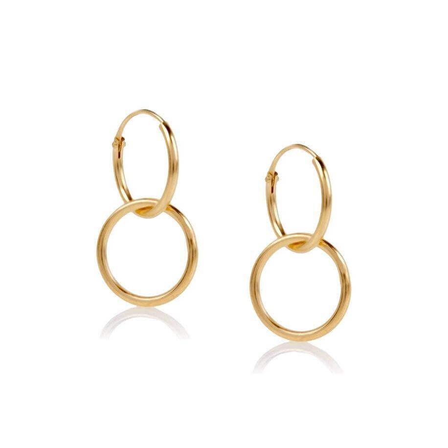 Double Circle Hoop Earrings - Trendolla Jewelry