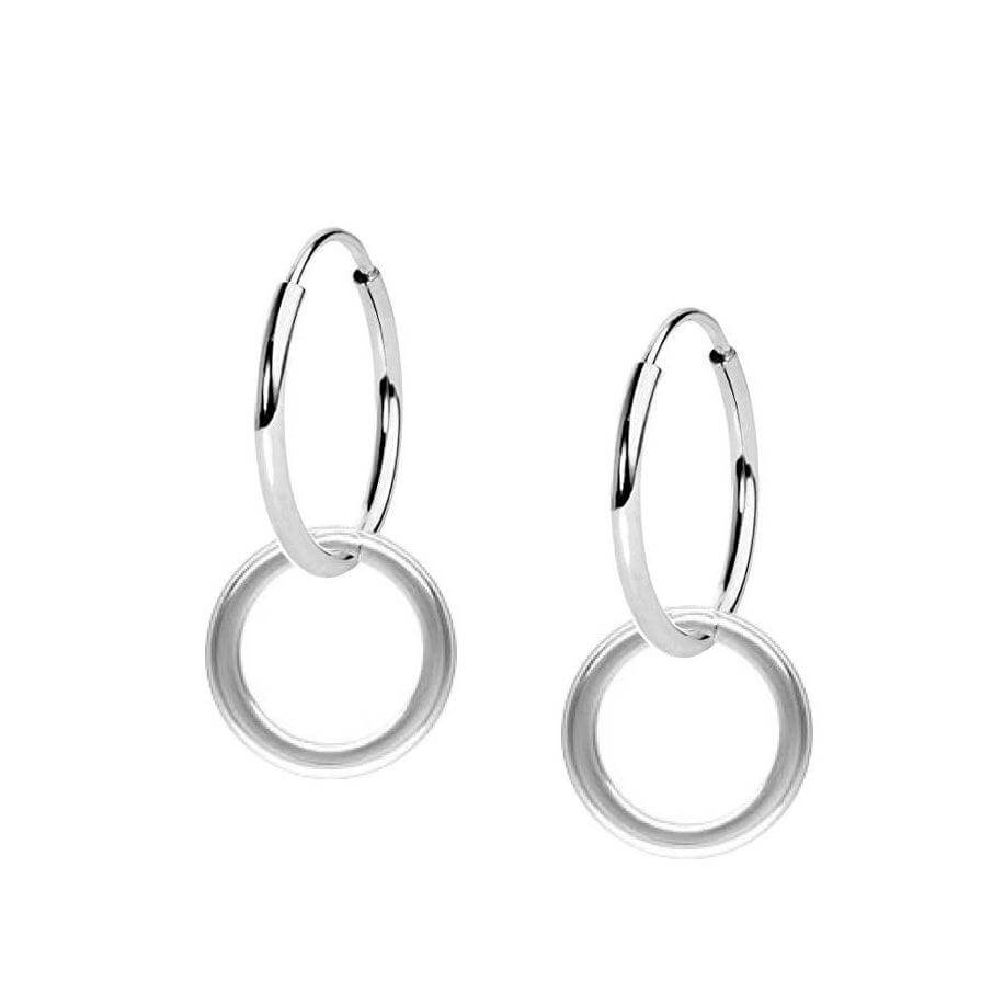 Double Circle Hoop Earrings - Trendolla Jewelry
