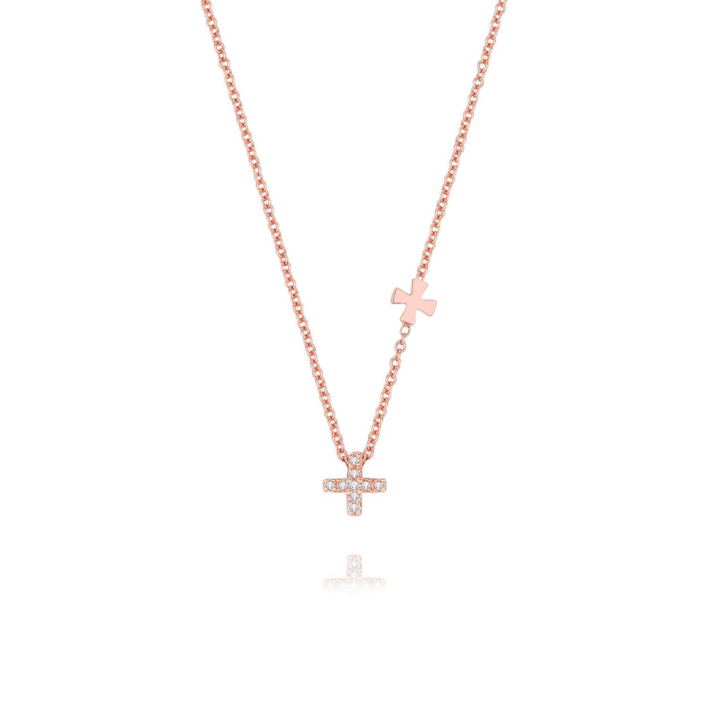 Double Cross Necklace - Trendolla Jewelry
