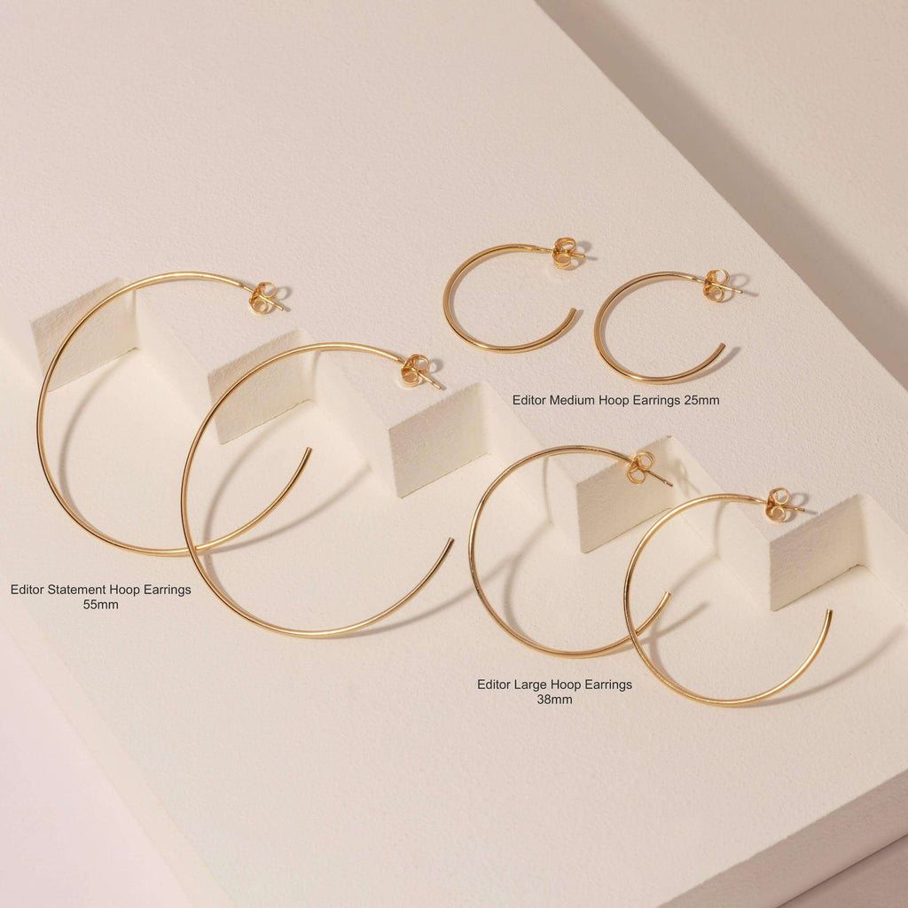 Editor Large Hoop Earrings 38mm - Trendolla Jewelry