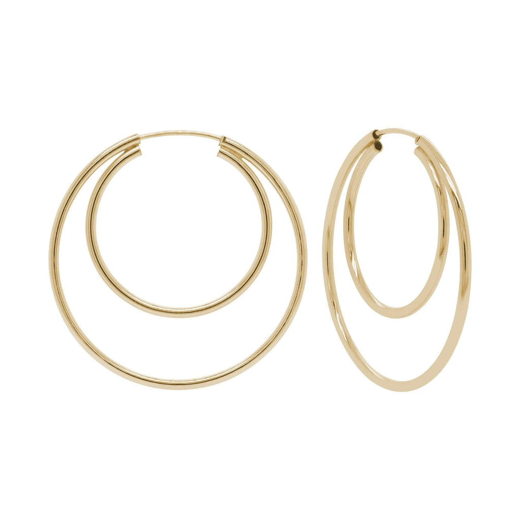 Endless Double Hoop Earrings - Trendolla Jewelry