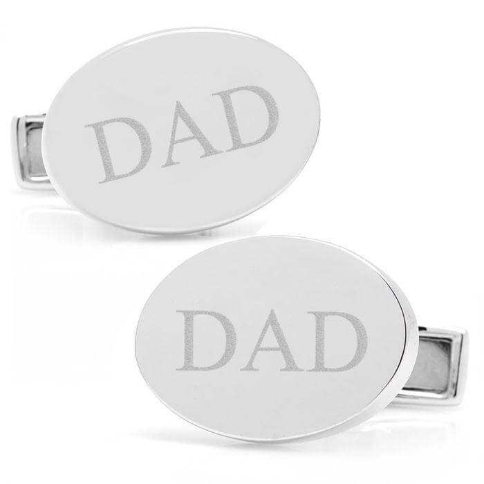 Engraved Precious Moments Sterling Silver Oval Cufflinks of Trendolla - Trendolla Jewelry