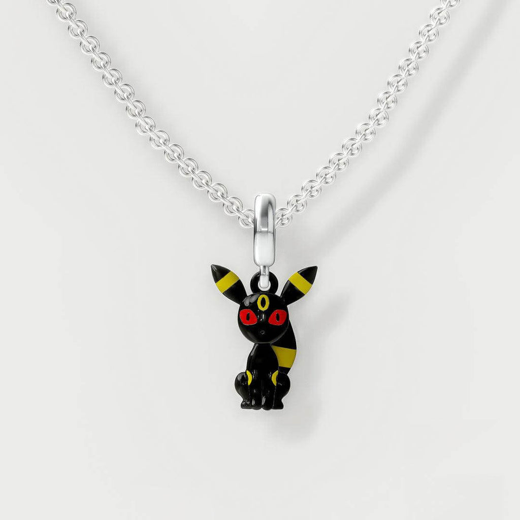 Espeon Umbreon Pokemon Pandora Fit Charm Necklace, 925 Sterling Silver - Trendolla Jewelry