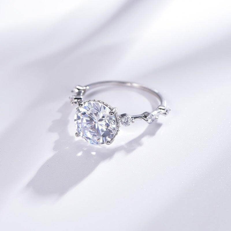 Exquisite Halo Round Cut Wedding Ring - Trendolla Jewelry