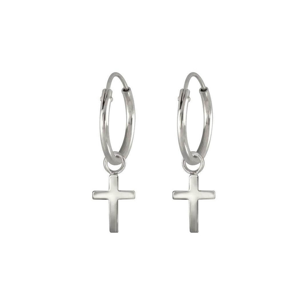 Faith Cross Hoop Earrings - Trendolla Jewelry