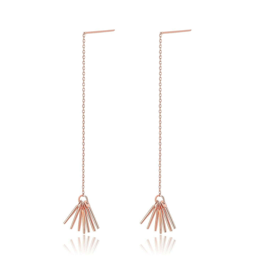 Fireworks Earrings 18ct Rose Gold Plated Vermeil on Sterling Silver of Trendolla - Trendolla Jewelry