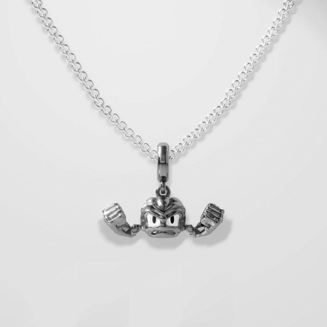 Geodude Pokemon Pandora Fit Charm Necklace, 925 Sterling Silver