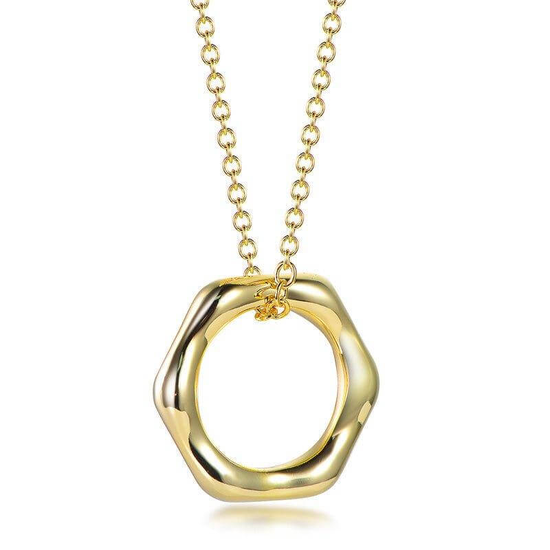 Gold Circle Necklace - Trendolla Jewelry
