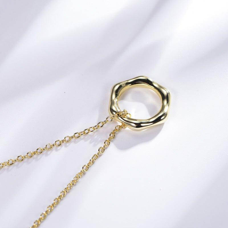 Gold Circle Necklace - Trendolla Jewelry