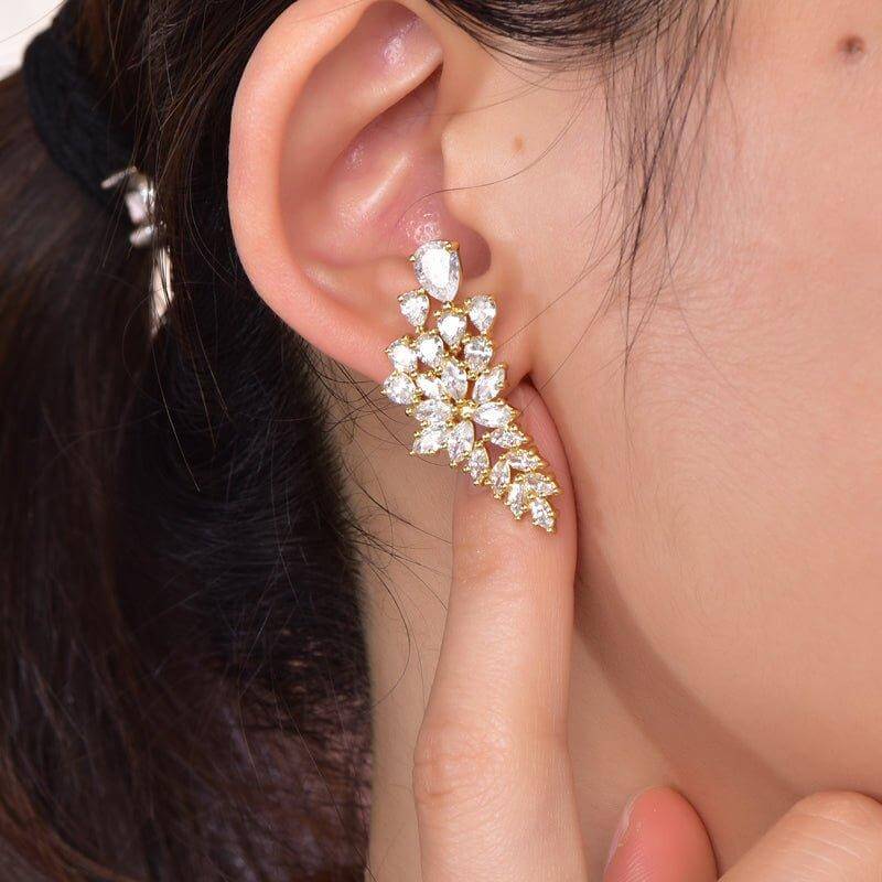 Gorgeous Drop Earrings In Sterling Silver - Trendolla Jewelry