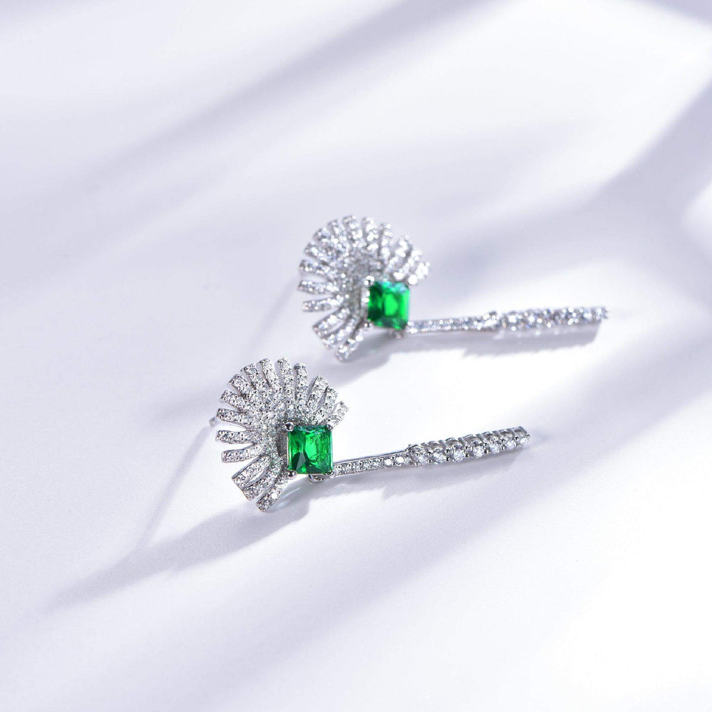 Gorgeous Emerald Green Drop Earrings - Trendolla Jewelry