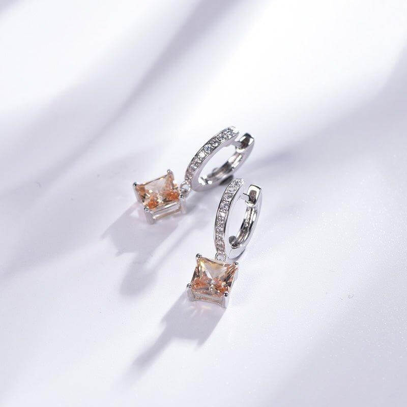Silver Hoop earrings with charms