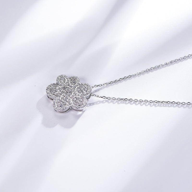 Halo Flower Necklace - Trendolla Jewelry