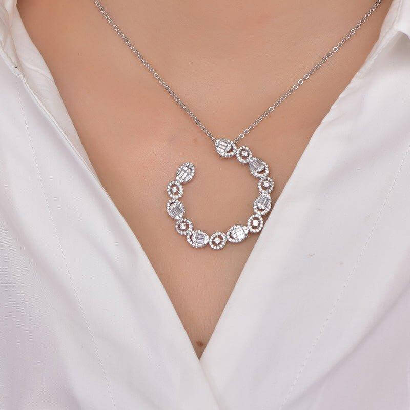 Halo Hoop Necklace - Trendolla Jewelry