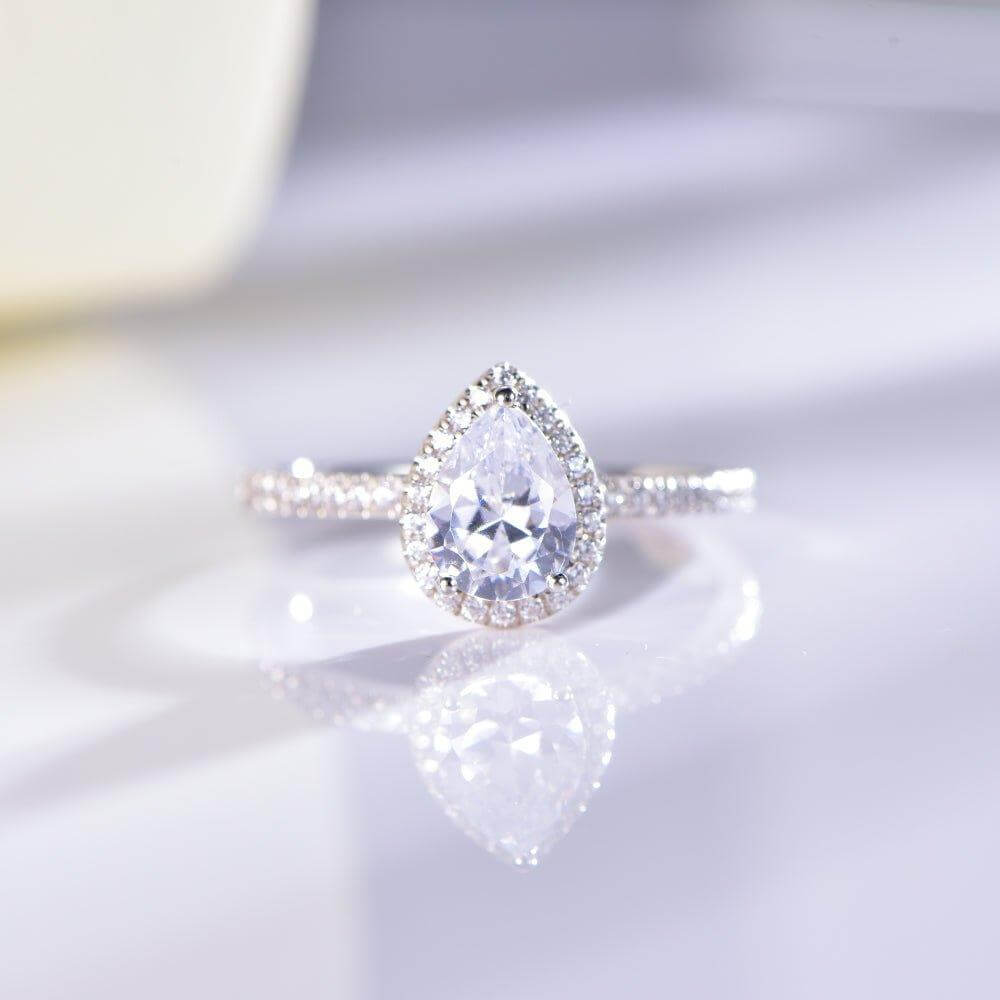 Heart Luxury Cubic Zirconia Diamond Women Engagement Promise Ring - Trendolla Jewelry