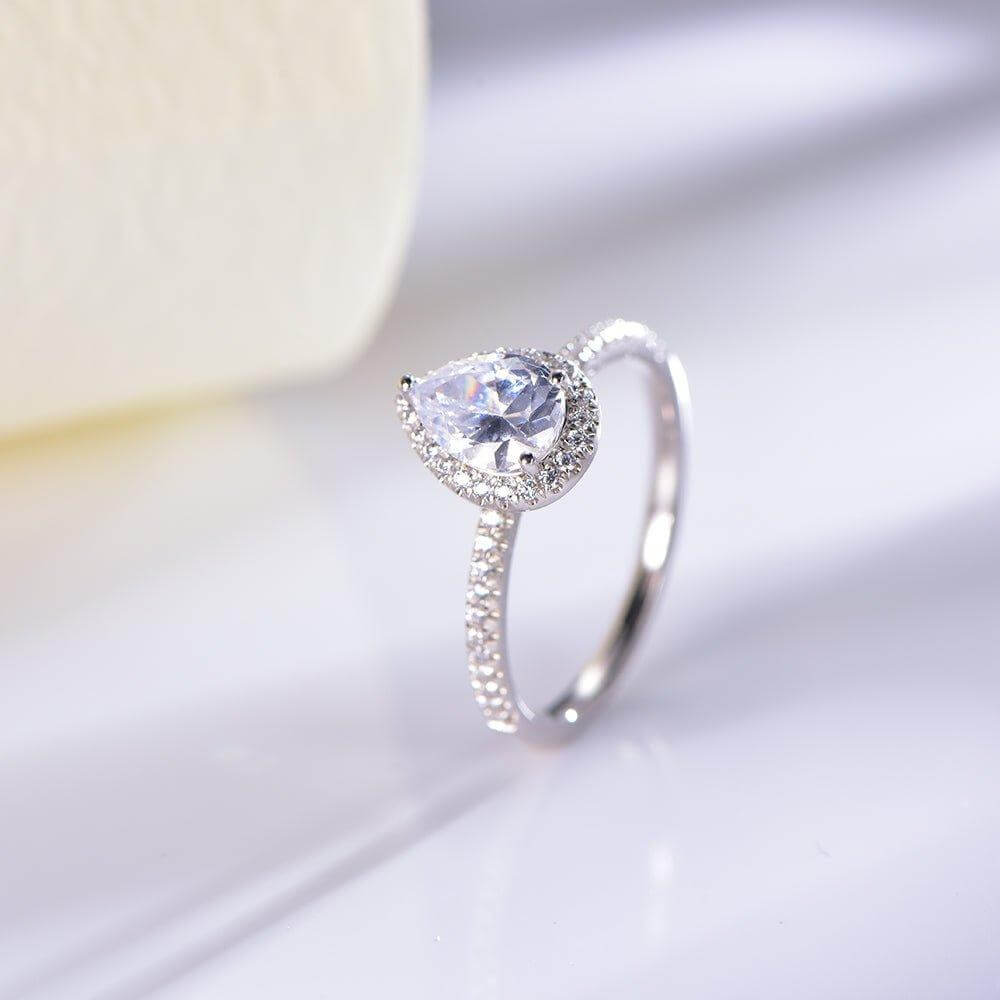 Heart Luxury Cubic Zirconia Diamond Women Engagement Promise Ring - Trendolla Jewelry