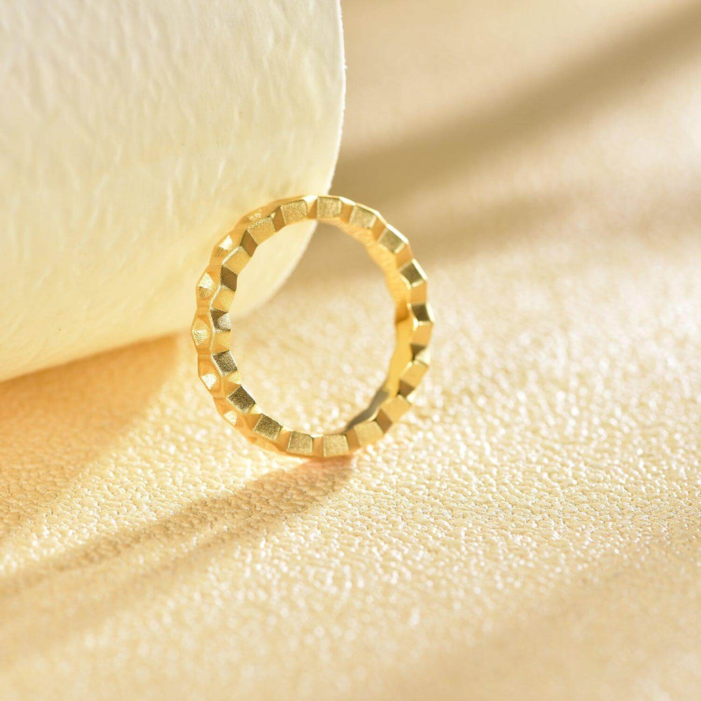 Honeycomb Band Ring Mak Collection - Trendolla Jewelry