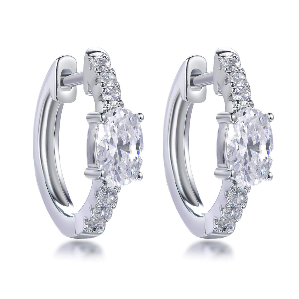 Hoop Earrings with Charm Crystal Cubic Zirconia - Trendolla Jewelry