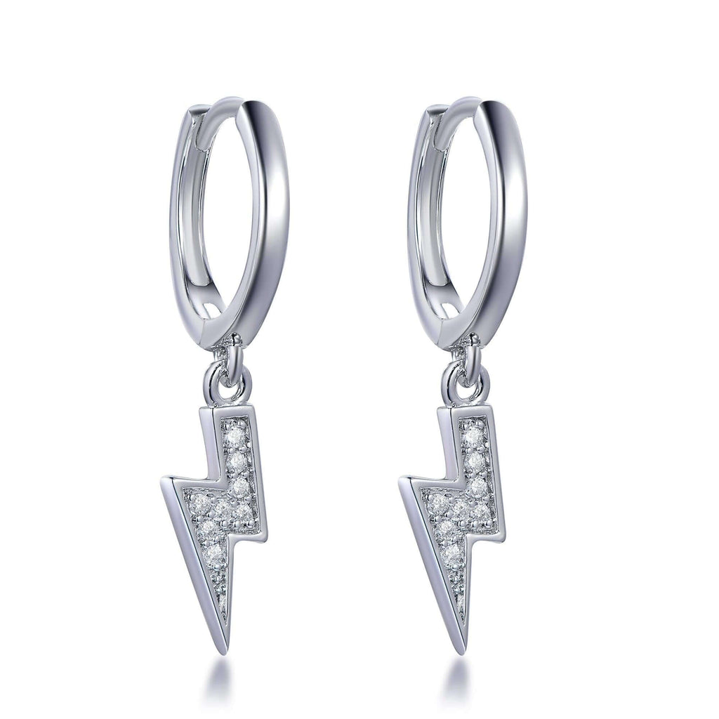 Hoop Earrings with Charm Cubic Zirconia - Trendolla Jewelry