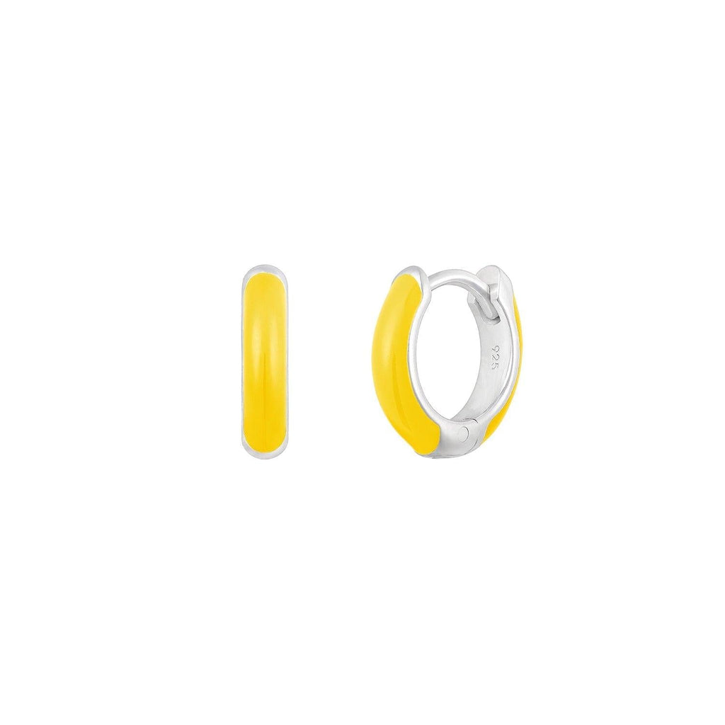 Lemon Yellow Huggie Hoop - Trendolla Jewelry