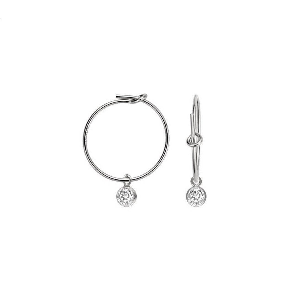 Little Bezel Hoop Earrings - Trendolla Jewelry