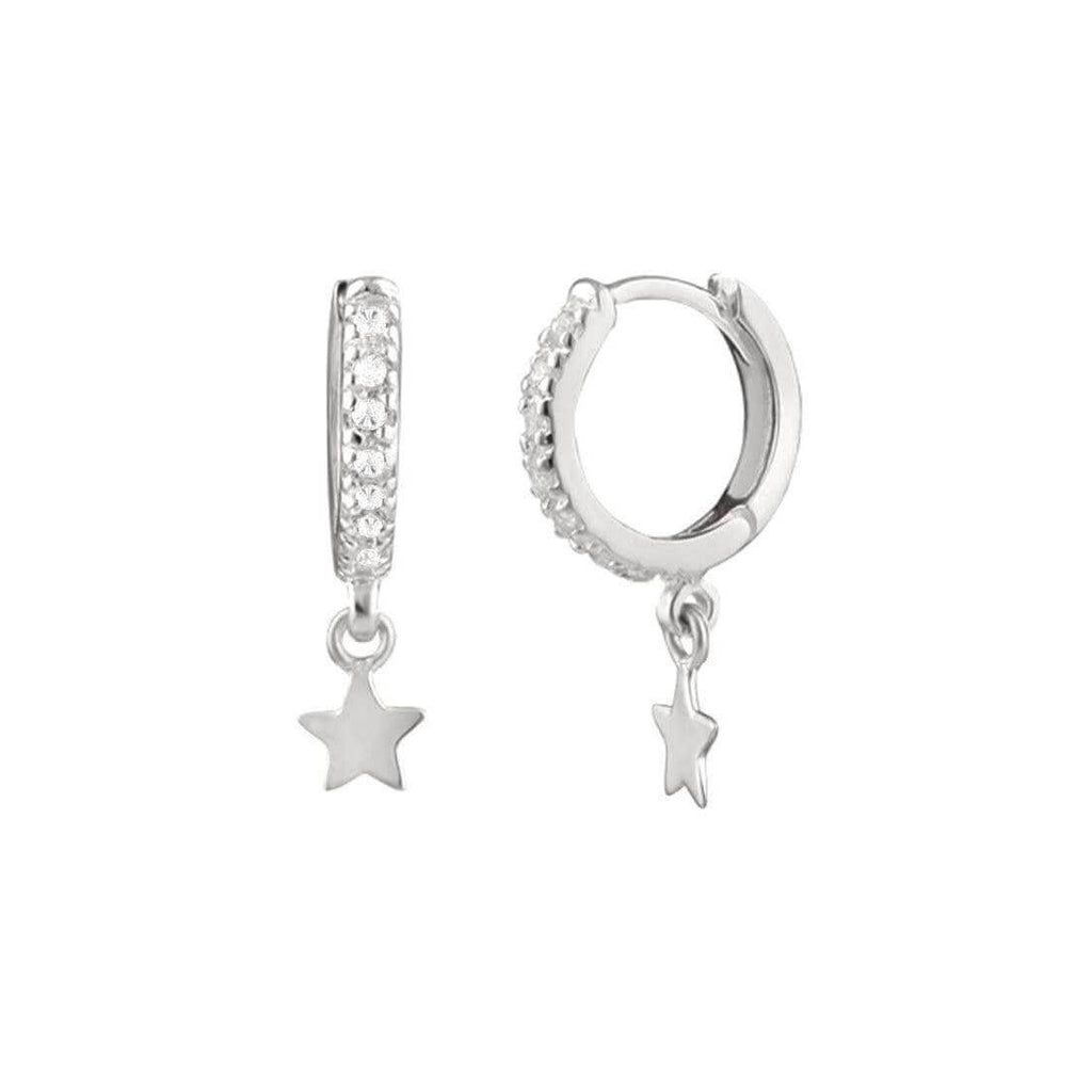 Luxe Star Pave Huggies Earrings - Trendolla Jewelry