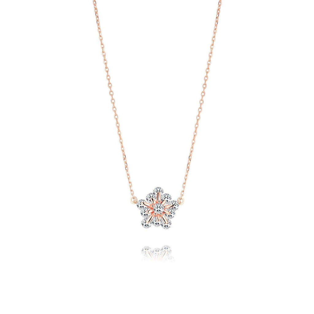 Magical Mushroom Charm Diamond Necklace 